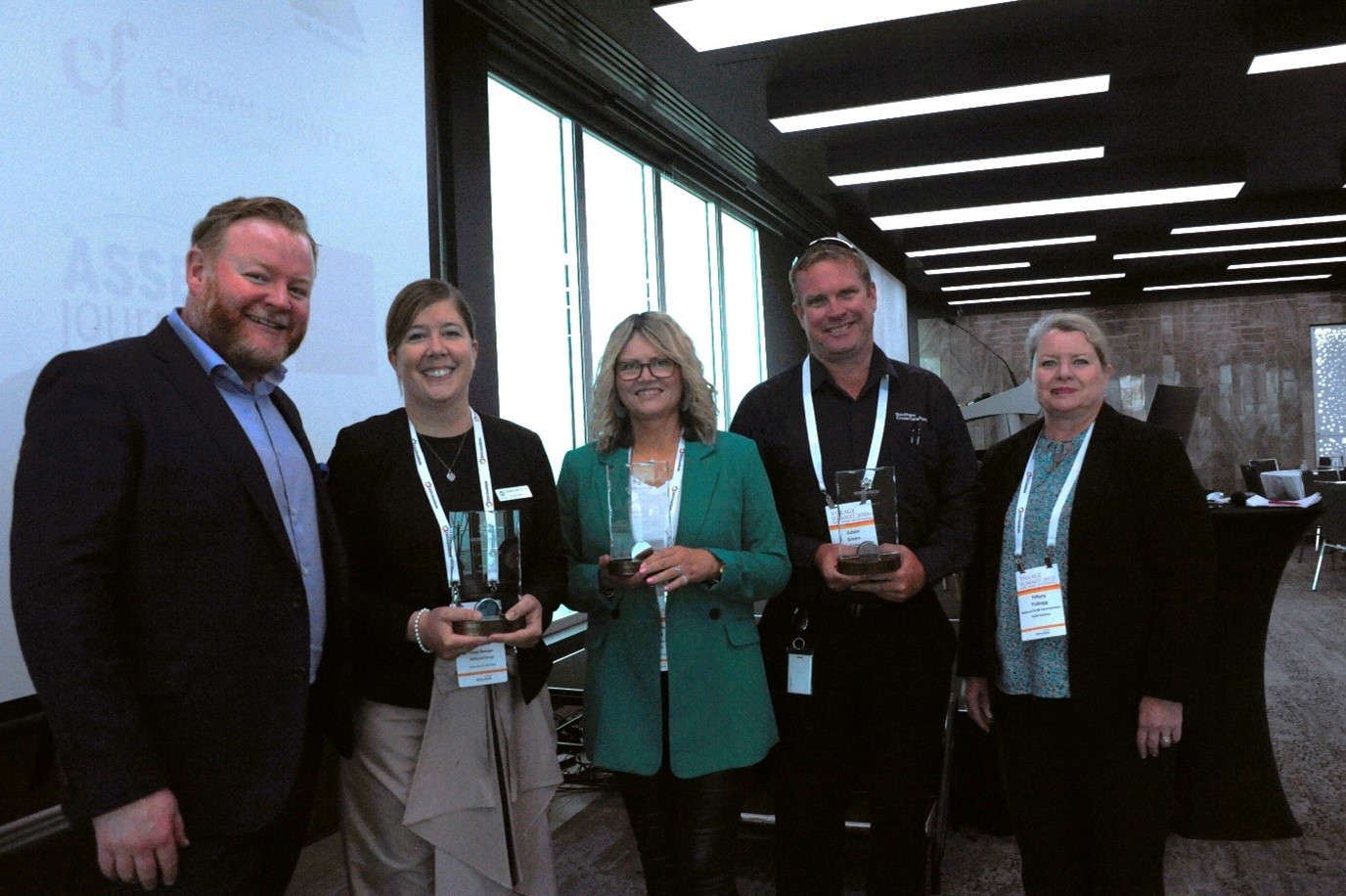 Picture: (L-R) James Wiltshire, DCM Institute Executive Director, Sarah Mosconi, Amanda House, Adam Green and Tiffany Folbigg.