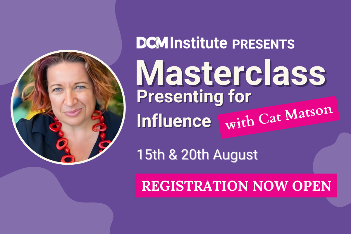 Registration open for Masterclass about Presenting for Influence